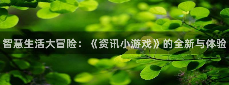 长征娱乐的意思：智慧生活大冒险：《资讯小游戏》的全新与体验