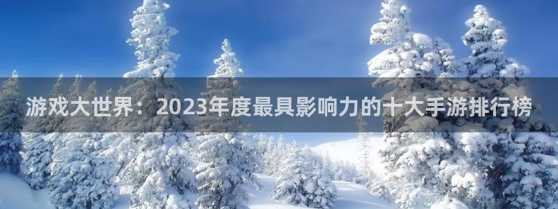 长征娱乐怎么注册：游戏大世界：2023年度最具影响力的十大手